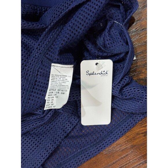 NEW Splendid Womens S Mesh Athletic lined Workout Running Activewear Blue Short - Picture 8 of 8